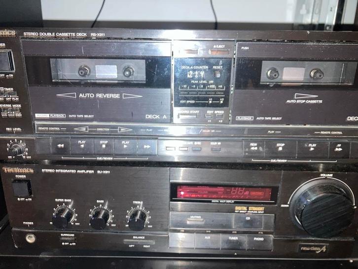 Technics RS-X911 Dubbel Cassettedeck&versterker, Audio, Tv en Foto, Cassettedecks, Dubbel, Auto-reverse, Ophalen of Verzenden