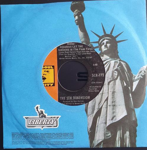 5th Dimension - Aquarius / Let The Sunshine In, Cd's en Dvd's, Vinyl Singles, Gebruikt, Single, Pop, 7 inch, Ophalen of Verzenden