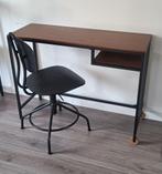 Fjällbo bureau + Kullaberg bureaustoel zwart, Huis en Inrichting, Bureaus, Ophalen, Met wielen, Zo goed als nieuw, Bureau