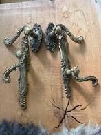 Oud deurbeslag, Doe-het-zelf en Verbouw, Hang- en Sluitwerk, Ophalen of Verzenden, Zo goed als nieuw, Koper of Messing, Klink of Kruk