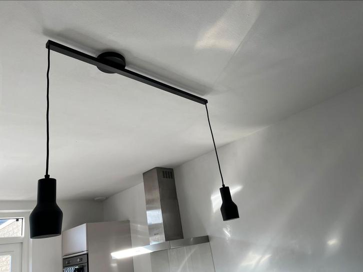 Lightswing Twin, Matzwart, 90cm, Huis en Inrichting, Lampen | Hanglampen, Zo goed als nieuw, Minder dan 50 cm, Ophalen of Verzenden