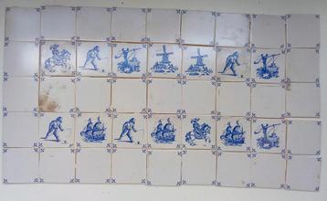 45 Oude Mosa Tegels afmeting 11 cm x 11 cm beschikbaar voor biedingen