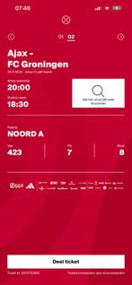 Tickets Ajax- Groningen, Twee personen, Maart