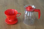 Vintage glazen koffiekan, koffiepot + koffiefilter nr.2, Huis en Inrichting, Ophalen of Verzenden, Zo goed als nieuw