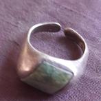 Zilveren Ring met Jade of Groene Steen, Verzenden, Kleiner dan 17, Dame, Zilver