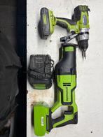 Greenworks 24V Schroef- en Recipro Machine Set, Gebruikt, Variabele snelheid, Ophalen of Verzenden, Boor- en Schroefmachine