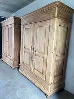 Antieke oud eiken geloogde kast geheel demontabel 1850, Ophalen