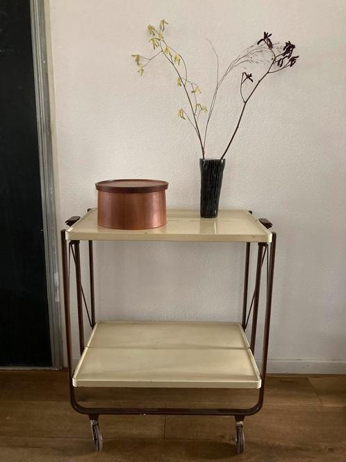 Retro vintage jaren ‘70 FRZ theewagen, Verzamelen, Retro, Huis en Inrichting, Ophalen