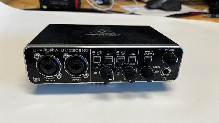 Behringer Uphoria UMC202HD audio interface, Computers en Software, Geluidskaarten, Zo goed als nieuw, Extern, Ophalen of Verzenden