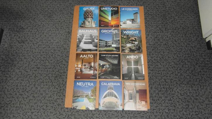 AALTO, BREUER, EAMES ; ALLE 20 BOEKEN, SERIE COMPLEET, Boeken, Kunst en Cultuur | Architectuur, Nieuw, Architecten, Ophalen of Verzenden