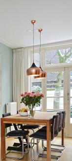 Koperen Hanglampen Set, Ophalen, Gebruikt, Metaal, Modern