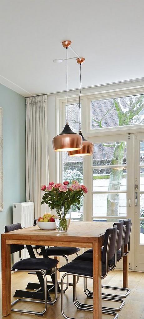 Koperen Hanglampen Set, Huis en Inrichting, Lampen | Hanglampen, Gebruikt, Minder dan 50 cm, Metaal, Ophalen