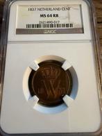 1 cent 1837 Willem I MS64 NGC, Ophalen of Verzenden, Koning Willem I, 1 cent, Losse munt