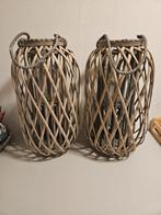 Rieten windlichten, Ophalen of Verzenden, Zo goed als nieuw