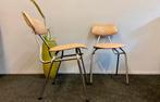 2x vintage skai keukenstoel jaren 60/70 retro chrome stoel, Huis en Inrichting, Stoelen, Ophalen, Gebruikt, Twee, Stof