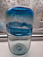Grote Murano Vaas Blauw/Grijs, Huis en Inrichting, Woonaccessoires | Vazen, Gebruikt, Blauw, Ophalen of Verzenden, Glas
