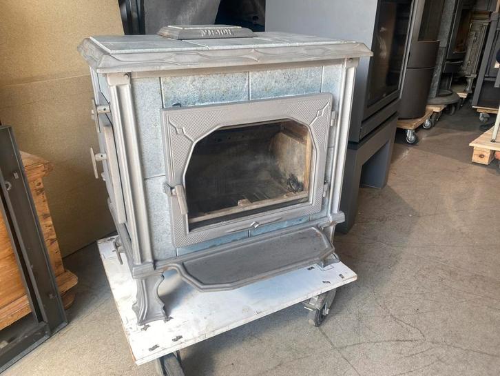 Altech vision speksteen naturel houtkachel, Huis en Inrichting, Kachels, Gebruikt, Vrijstaand, Houtkachel, Hout, Ophalen