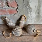 1x Landelijke houten hanger bal klok bel kerst *Etage3*, ., Ophalen of Verzenden, Zo goed als nieuw, .
