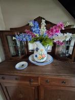 Lampetset met 12 kunstbloemen, Antiek en Kunst, Ophalen