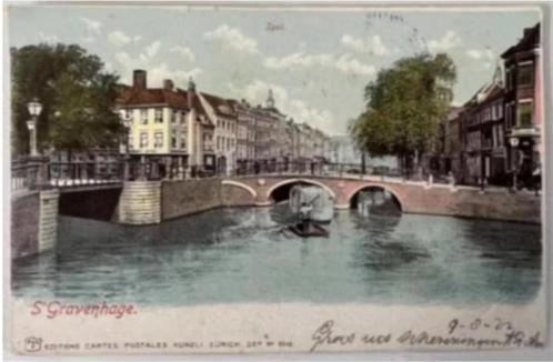 Oude Briefkaart s’ Gravenhage - Spui (1902), Verzamelen, Ansichtkaarten | Nederland, Gelopen, Zuid-Holland, Voor 1920, Ophalen of Verzenden