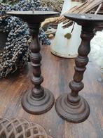 Gietijzeren kandelaars en gietijzeren schaal, Ophalen, Metaal