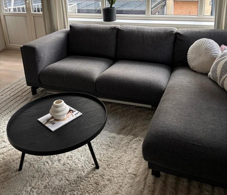 (Gratis) IKEA Nockeby bank donkergrijs / antraciet, Huis en Inrichting, Banken | Complete zithoeken, Gebruikt, Ophalen