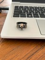 Skull Ring Zilver, Sieraden, Tassen en Uiterlijk, Ringen, Ophalen of Verzenden, Zo goed als nieuw, 20 of groter, Zilver