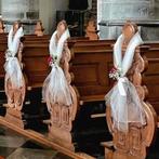 Bruiloft - Tule Kerkbank Versiering, Ophalen of Verzenden, Zo goed als nieuw