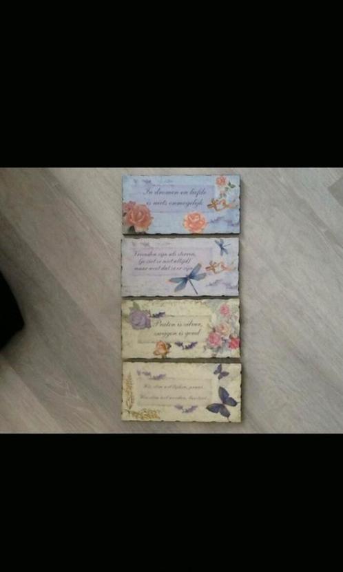 Brocante😊spreukenbordjes/tekstbordjes*ook los te koop, Huis en Inrichting, Woonaccessoires | Tekstborden en Spreuken, Zo goed als nieuw