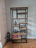 Wandmeubel Kyan - zwart/naturel - 180x80x40 cm, Huis en Inrichting, Ophalen, Zo goed als nieuw, 25 tot 50 cm, Metaal