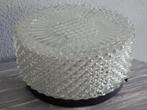 Vintage glazen plafondlamp, Huis en Inrichting, Lampen | Plafondlampen, Ophalen of Verzenden, Gebruikt, Glas, Vintage