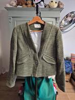 Sandro Paris Tweed Blazer Jasje - Groen/Wit - Maat 38, Nieuw, Ophalen of Verzenden, Jasje, Groen