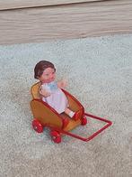 Vintage poppenhuis wagentje net Ari popje, Verzamelen, Ophalen of Verzenden, Gebruikt, Poppenhuis