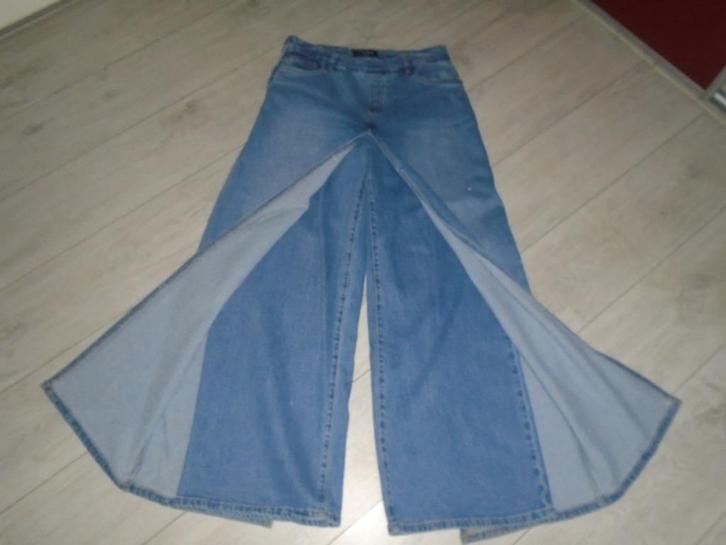 Toxik3 Excl Lange Spijkerbroek met Vaste Rok maat M Stretch, Kleding | Dames, Broeken en Pantalons, Zo goed als nieuw, Maat 38/40 (M)