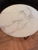 Westwing Salontafel glass marble look 79cm diameter, Huis en Inrichting, Tafels | Sidetables, Ophalen, 50 tot 100 cm, Rond, 25 tot 50 cm
