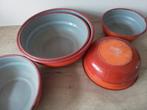 Vintage oranje emaille schalenset, Ophalen