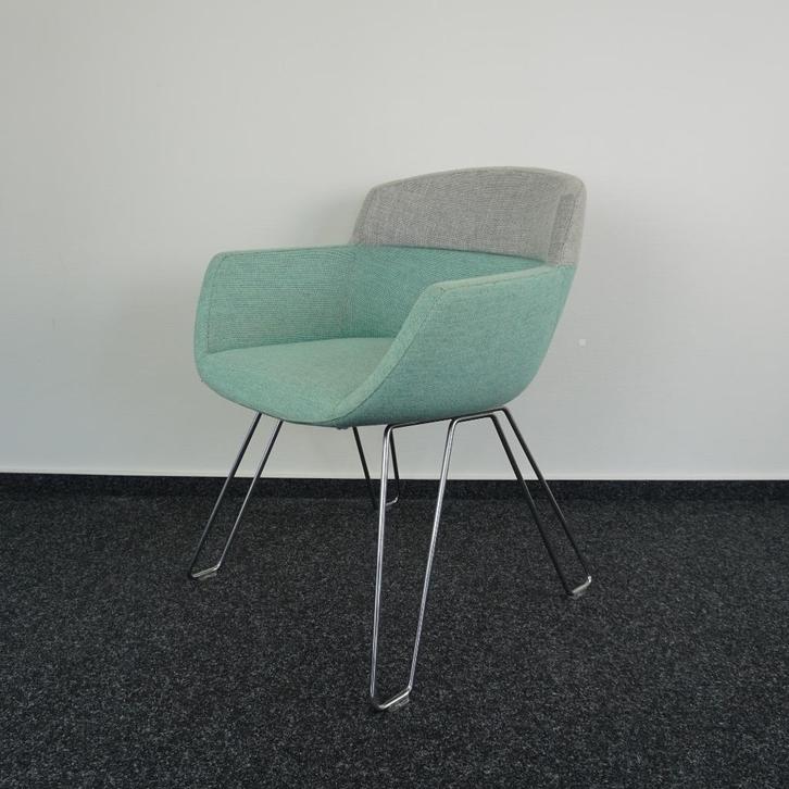 Artifort Mood Design Stoelen | Mintgroen | Eetkamerstoelen, Huis en Inrichting, Stoelen, Gebruikt, Eén, Metaal, Stof, Overige kleuren