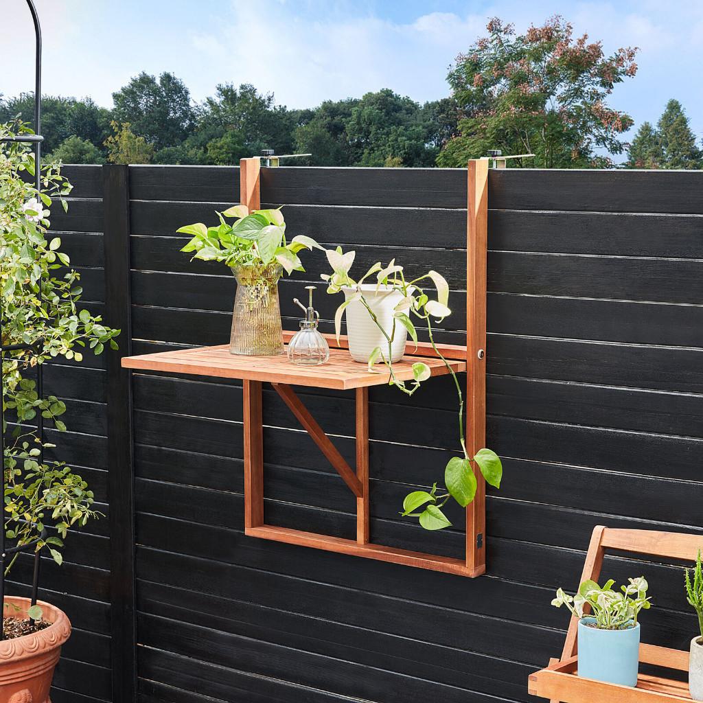 Balkontafel hangtafel hout inklapbaar 45x65 GRATIS BEZORGD!, Verzenden, Nieuw, Rechthoekig, Hout