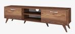 Retro TV Meubel 180cm - Walnoot, Huis en Inrichting, Kasten | Televisiemeubels, Ophalen, 150 tot 200 cm, Nieuw, Minder dan 100 cm