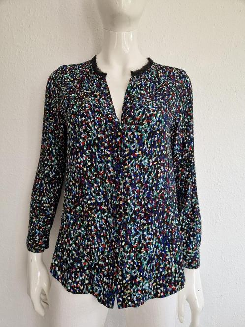 Sandro blouse. Maat 2. Confettiprint, Kleding | Dames, Blouses en Tunieken, Nieuw, Maat 38/40 (M), Zwart, Ophalen of Verzenden