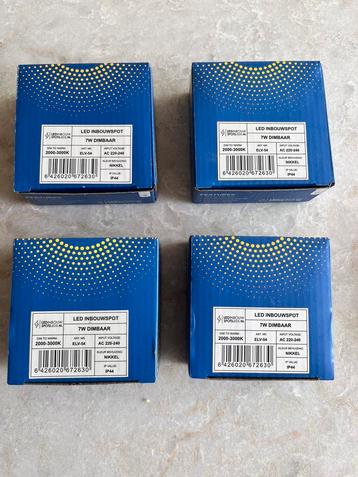 Dim to warm 4x Led inbouwspot 7W beschikbaar voor biedingen