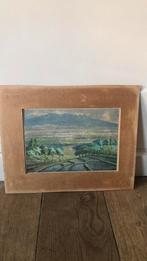 Oude aquarel Indonesië, Ophalen of Verzenden