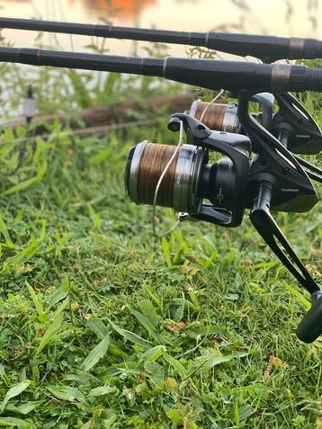 Shimano beastmaster 10000 2 stuks incl fox camo 40/100 lijn beschikbaar voor biedingen