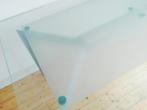 Moderne design eettafel glazen blad metalen poten 190x100x76, Huis en Inrichting, Tafels | Eettafels, Ophalen, 50 tot 100 cm, Vijf personen of meer