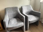 Eetkamerstoelen met armleuning grijs verrijdbaar 4 stuks, Ophalen, Gebruikt, Vier, Stof