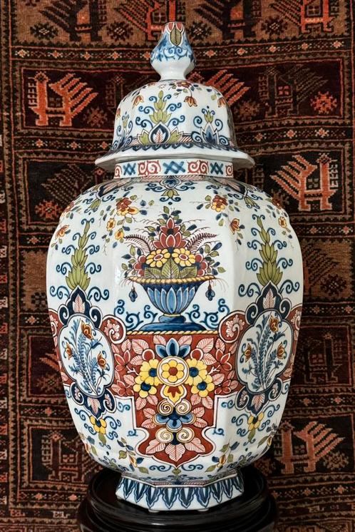Makkum Tichelaar dekselpot, Antiek en Kunst, Antiek | Keramiek en Aardewerk, Ophalen of Verzenden