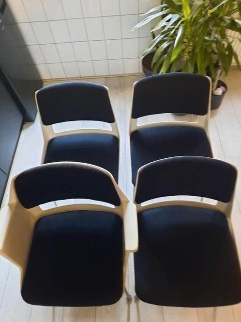 Gispen Cordemeijer eetkamerstoelen (vintage, design), Huis en Inrichting, Stoelen, Zo goed als nieuw, Stof, Zwart, Ophalen