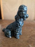 beeldje zwarte-bronskleurige poedel zittend, Ophalen of Verzenden, Dier
