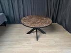 (17) Richmond marmeren eettafel rond 130 diameter marmer, Huis en Inrichting, Overige materialen, 100 tot 150 cm, 100 tot 150 cm