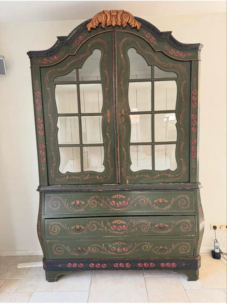 Antiek Buikkabinet met Hindeloopen Schildering, Antiek en Kunst, Antiek | Meubels | Kasten, Ophalen